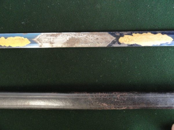 Imperial Court Degen w/Blued and Gilded Etched Blade (#27984)